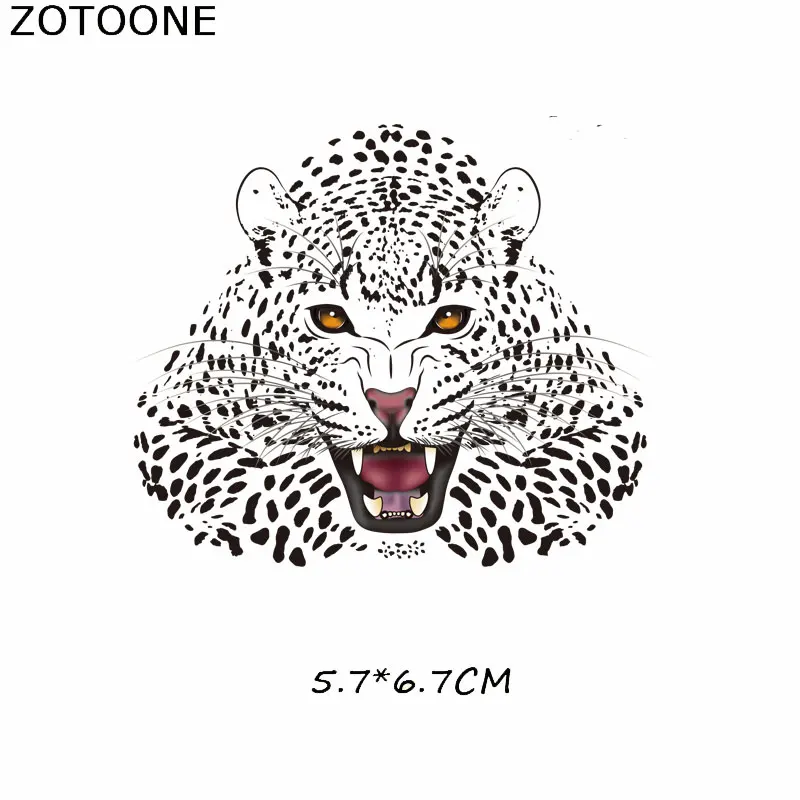 ZOTOONE Переводные нашивки с изображением белого тигра термопереводные для одежды