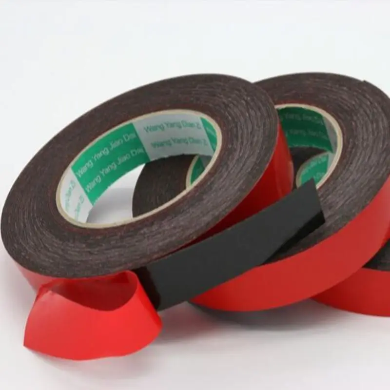 Двухсторонняя клейкая лента из ПЭ толщина 0 5 мм * 10 метров поролоновая для