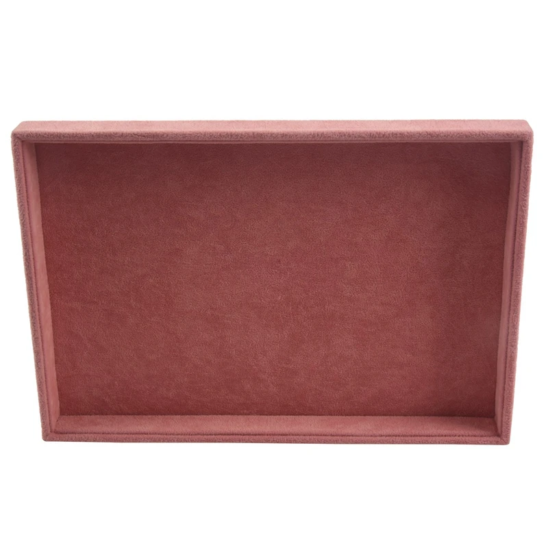 

2Pcs Pink Velvet Jewelry Ring Display Organizer Case Tray Holder Necklace Earrings Bangle Showcase Jewelry Stand