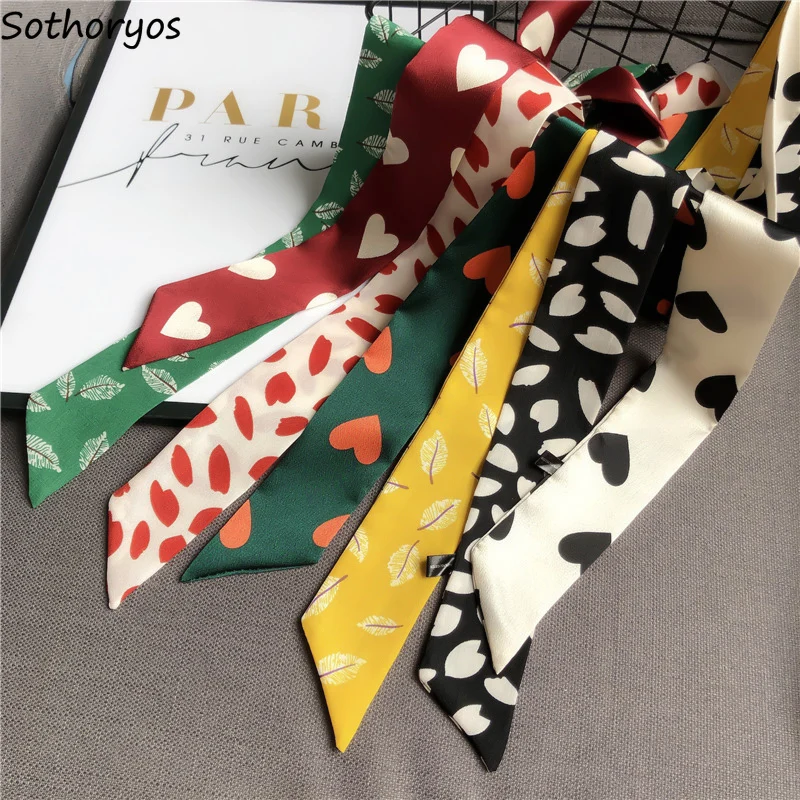 

Женские шарфы с принтом, Универсальный многофункциональный модный шарф в Корейском стиле Харадзюку, уличная одежда, аксессуары для женщин, ...