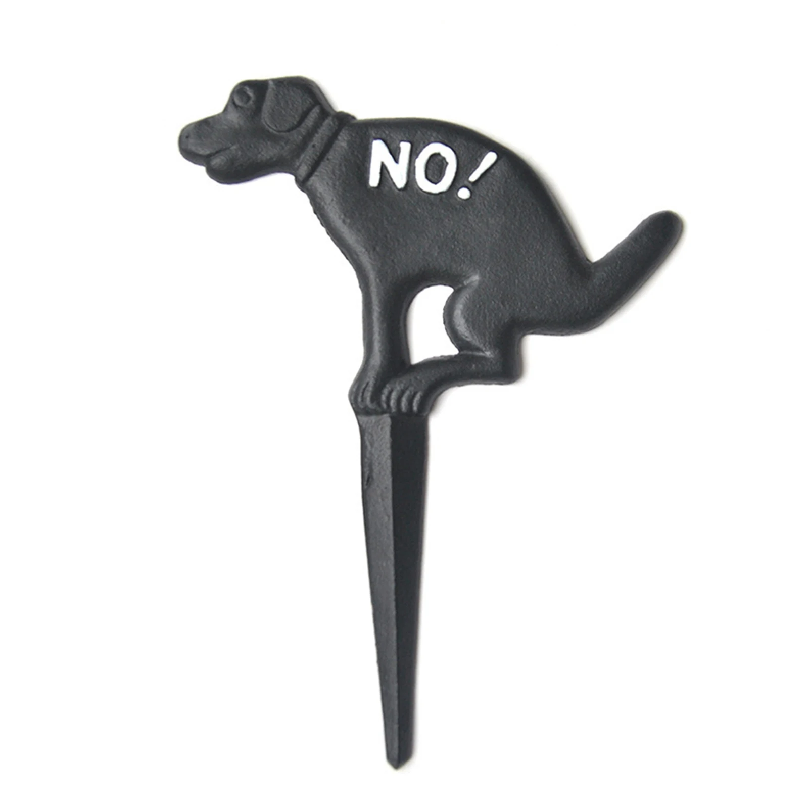 

No Pooping Dog Yard Sign Grass Lawn Garden Decoration Cast Iron Puppy Grass Insert Weatherproof Fade Resistant F2