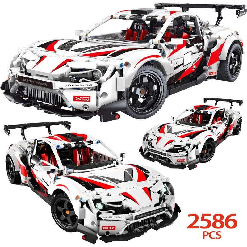

Конструктор гоночный автомобиль 2586 шт. технический город 1:10 соревнование конструктор MOC скорость Дрифт механический автомобиль кирпичи иг...