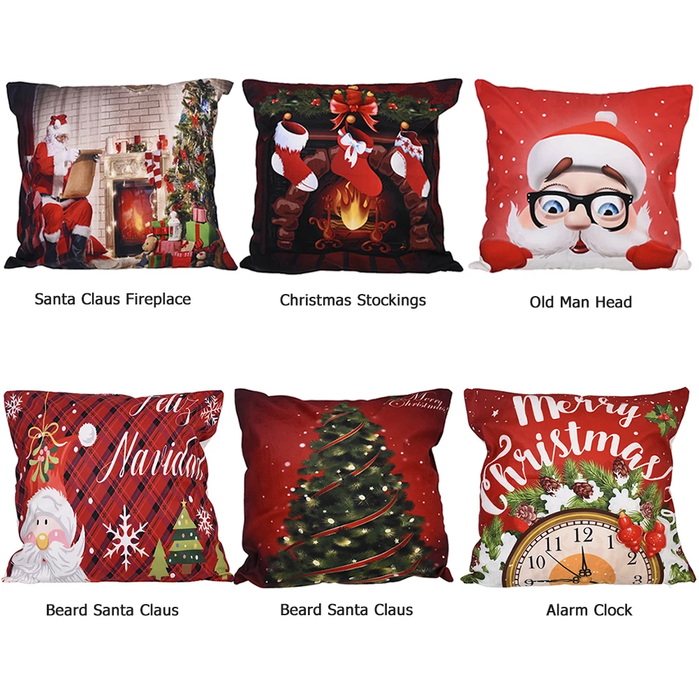 

Stylish Festival Pillow Case Santa Claus Xmas Elk Ornaments Bedding Pillowcase New Year Home Hotel Bedroom Decoration