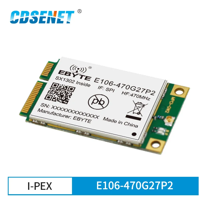 

Semtech SX1302 LoRaWAN Gate-Way Module New Generation LoRa TX RX Module E106-470G27P2 27dBm Wireless RF SPI PCI-e Interface