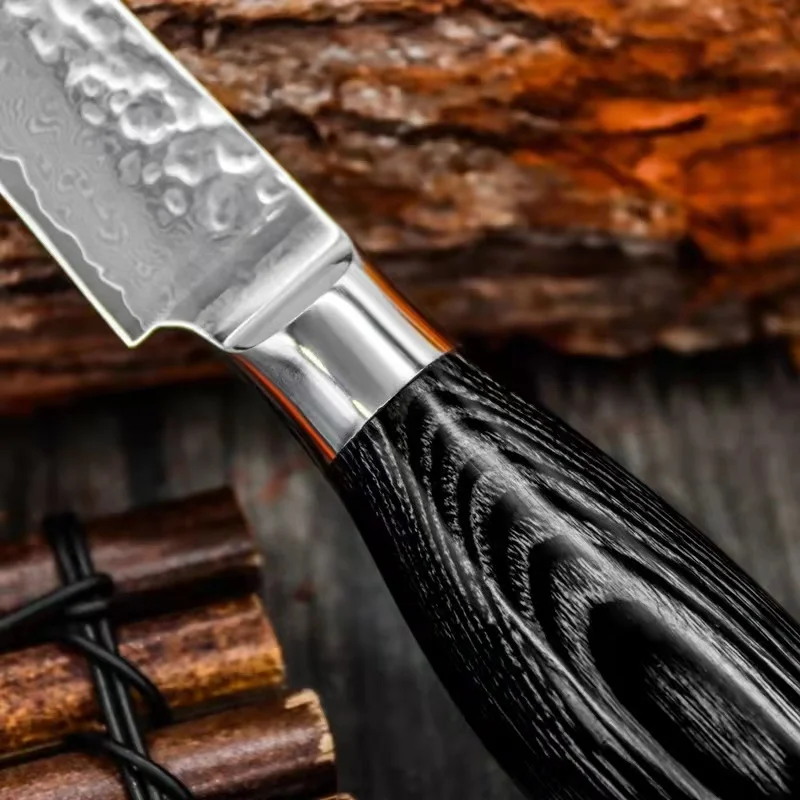 Нож для чистки овощей и фруктов 3 5 дюйма 67 слоев из высокоуглеродистой стали | Дом