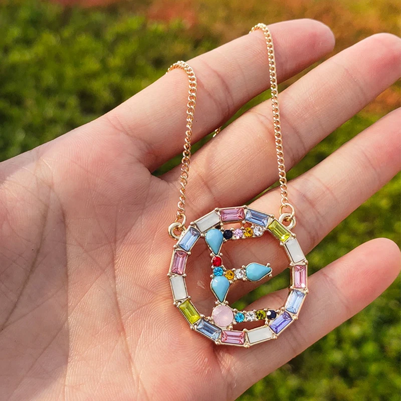 2019 большое красочное ожерелье с надписью 26 шт разноцветное Радужное золотое