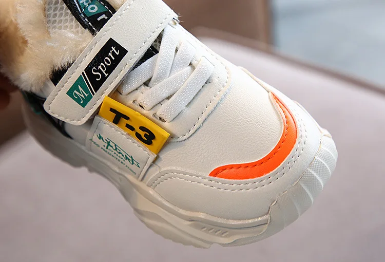 Детская зимняя обувь Зимние ботинки для мальчиков и девочек Плюшевая детская