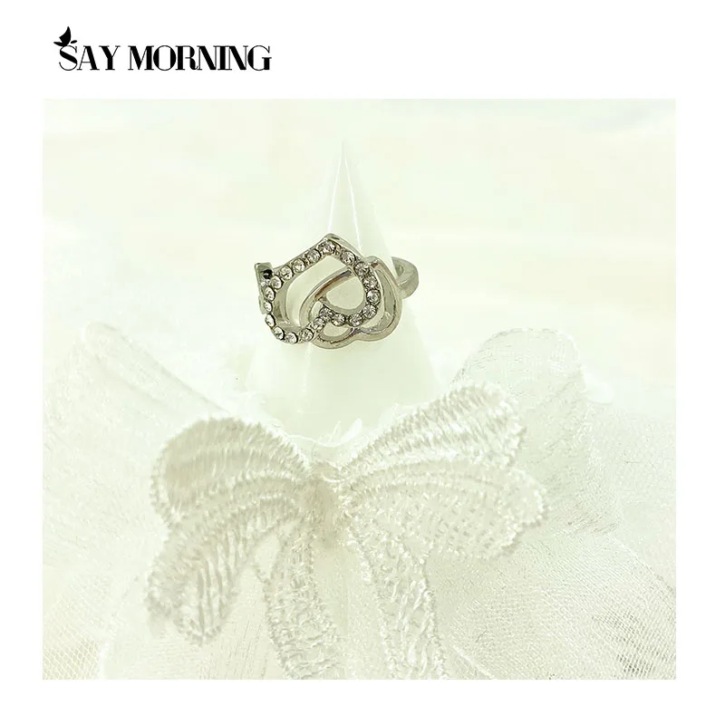 SAY MORNING 2020 серебряное циркониевое круглое геометрическое кольцо для модных
