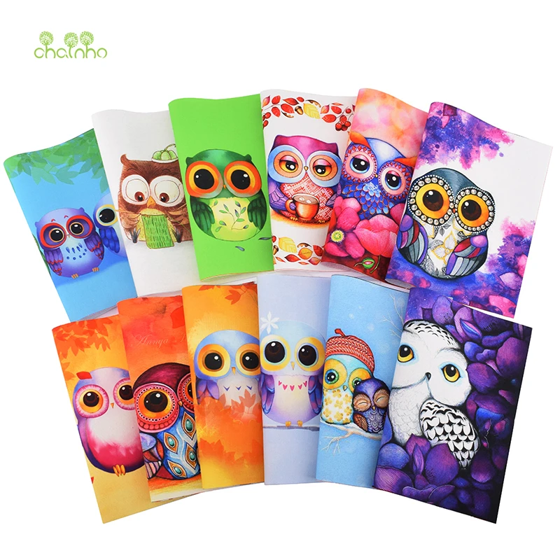 

Hand Dyed Fabric,3pcs/Lot,Owl,Cotton Canvas Fabric for DIY Sewing Quilting,Purse,Bag,Book Cover,Home Decoration Material,20x20cm