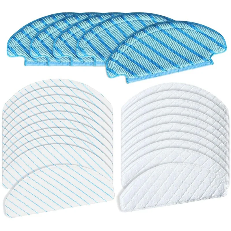 

25Pcs Replacement Vacuum Mops Set Microfiber Mopping Pads for ECOVACS DEEBOT OZMO T8 T8+ T8 AIVI