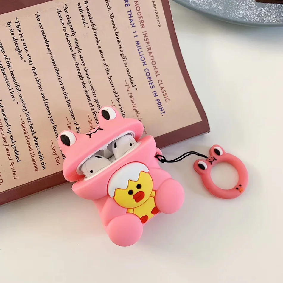 3D милый чехол для гарнитура для Airpods Чехол Мягкий силиконовый чехол для наушников для Earpods чехол Защитный чехол для Airpods 1 2