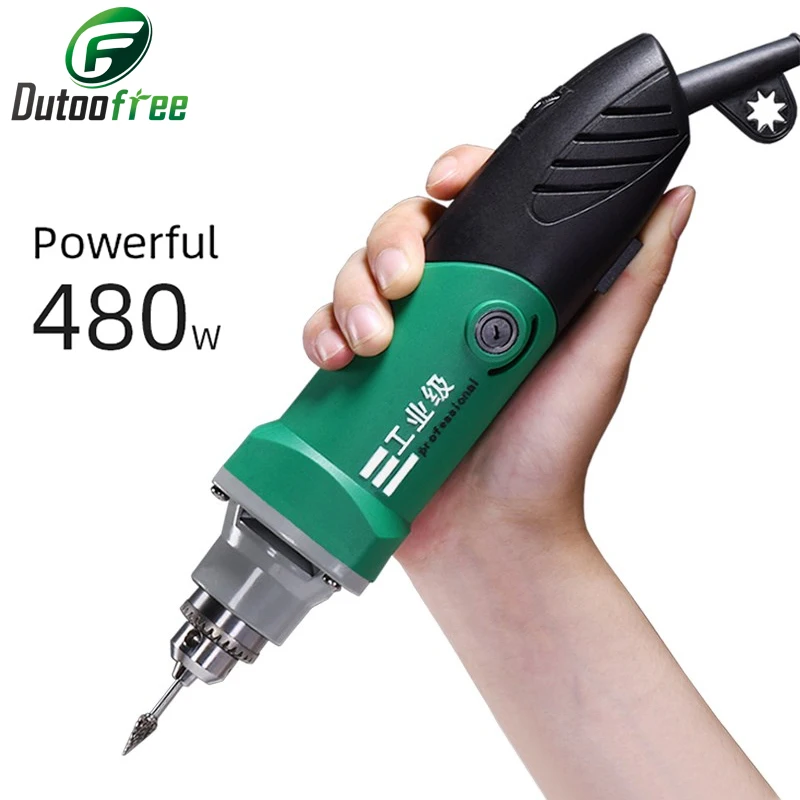 Электрическая дрель Dutoofree мини электрическая в стиле Dremel с вращающимися