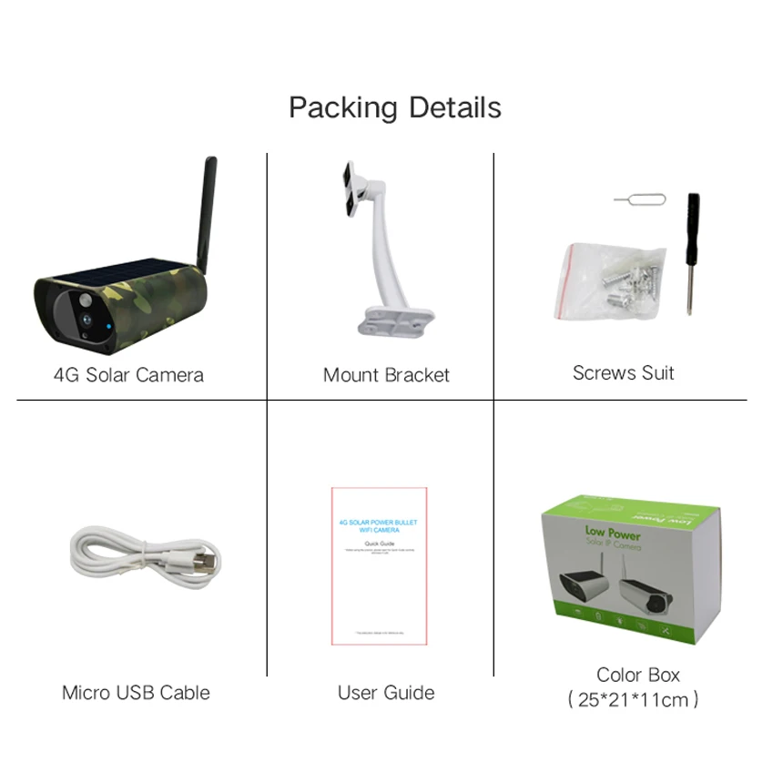 Hebeiros Outdoor 4G SIM Card Camouflag Hunting Camera 1080P Solar Power IP Battery IP67 Wireless Surveillance CCTV | Безопасность и