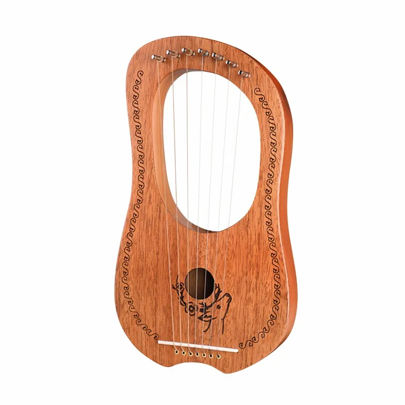 7 strings Andrew твердой древесины небольшой арфа 7/10/16 струны Малый инструмент портативный компактный арфа - Цвет: 7 strings