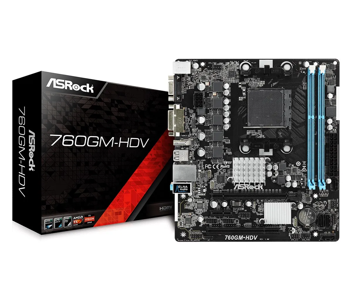 Материнская плата ASRock 760GM-HDV | Компьютеры и офис
