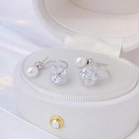 2021 new arrives temperament cz women earrings gorgeous big shining zirconia stud earring trendy waterproof pendant jewelry gift