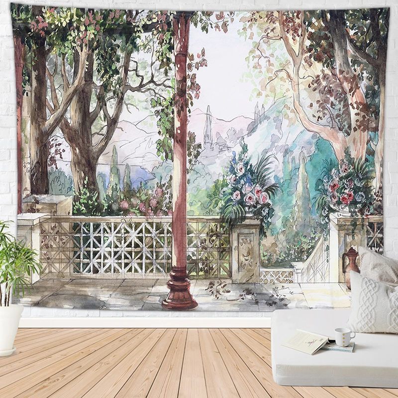 Украшение дома Европейский гобелен занавеска на стену настенный Декор большой |