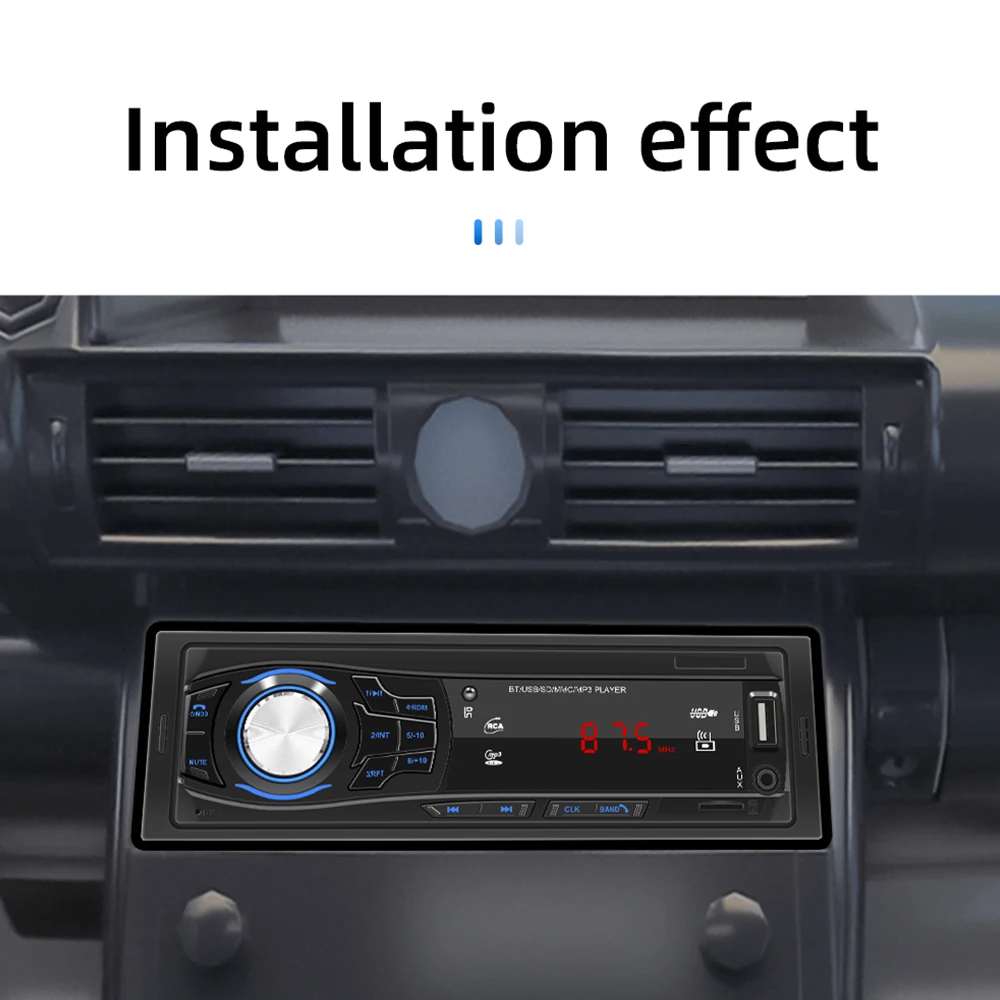bluetooth usb mp3 player with remote control car radio headunit support auto parts 1 din rca audio subwoofer car stereo fm radio free global shipping
