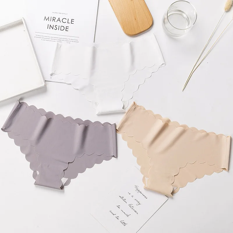 Женское нижнее белье с оборками невидимые бесшовные трусики стринги женские