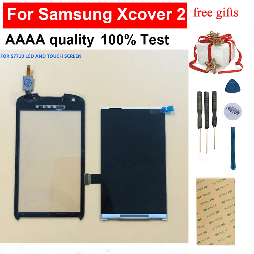 Для samsung Xcover 2 GT S7710 Черный сенсорный экран дигитайзер сенсорная панель стекло + ЖК