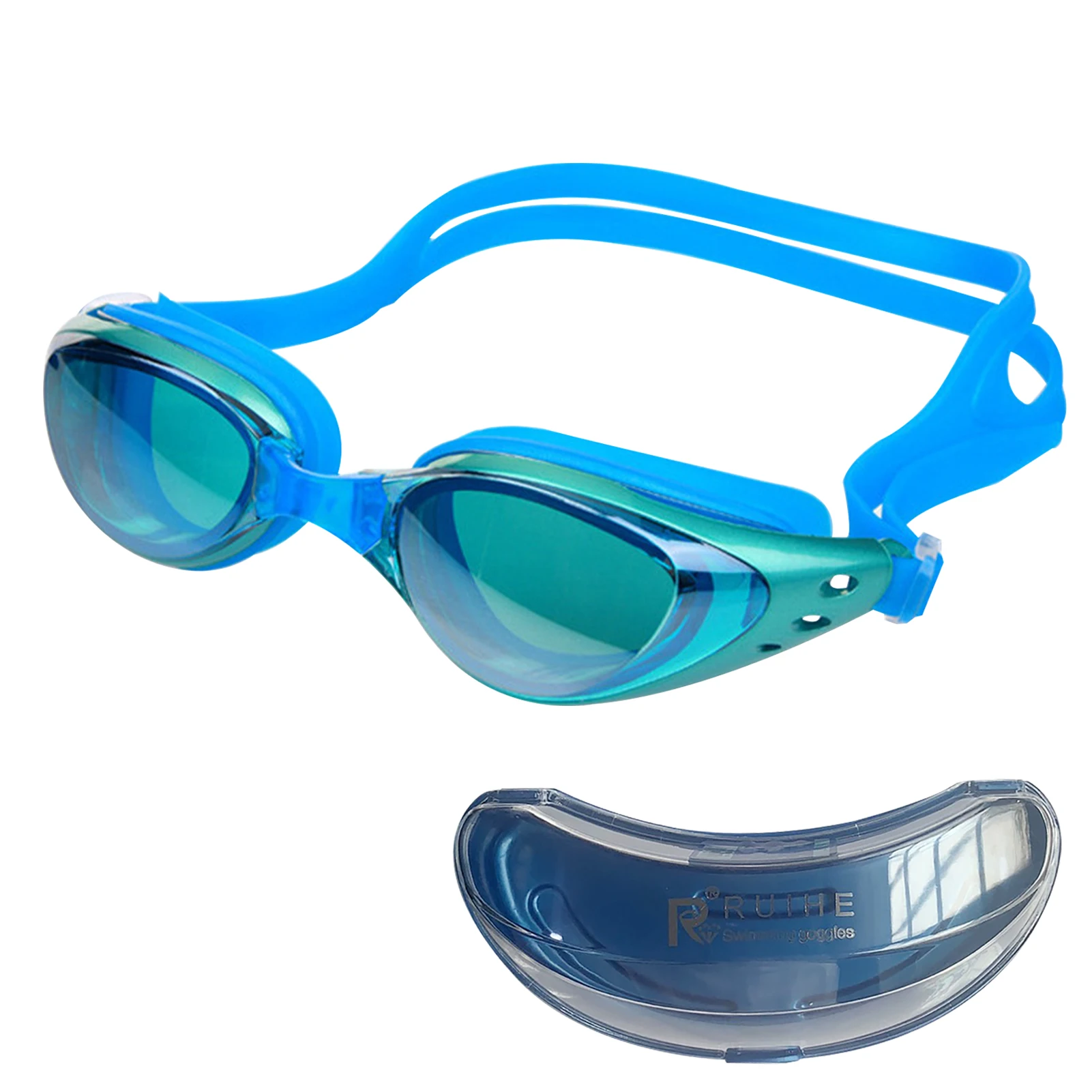 

Snorkeling Anti UV Non Fogging No Leaking Waterproof Adult Eye Protect Swim Goggle Clear Adjustable Length Reusable Wide Vision