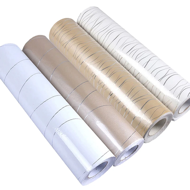 60cm pvc thicken golden paint kitchen wall stickers cabinet tabletop cooktop high temperature self adhesive waterproof wallpaper free global shipping