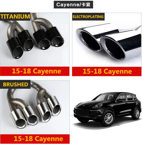 Одна пара автомобильных модификаций 2011-2019 Macan Cayenne 718 Pan amra выхлопные наконечники
