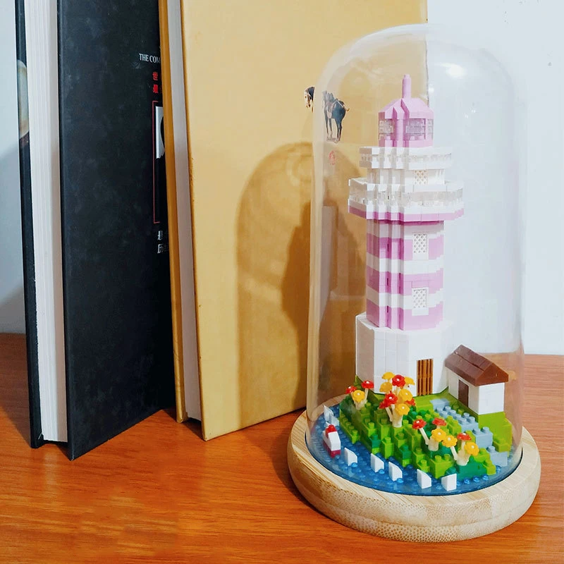 WiseHawk микро строительные блоки свадебное светильник лый дом дерево Дети Мини