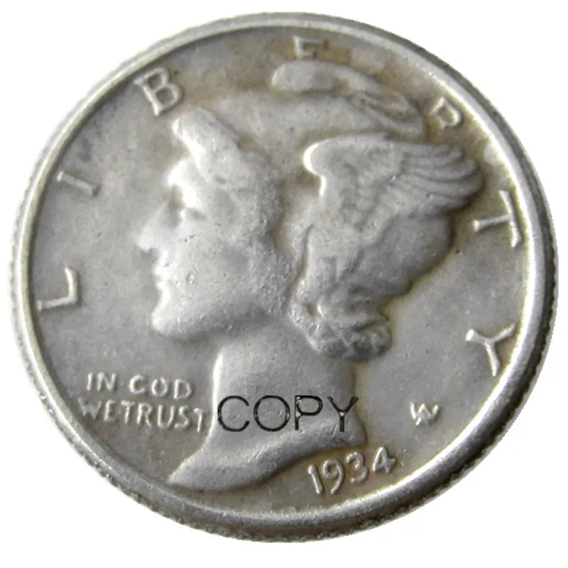 

США 1934 P/D Mercury Посеребренная копия монеты