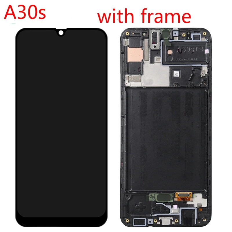 

OLED For Samsung Galaxy A30s LCD Display With Frame 6.4" A30s SM-A307F A307 A307F/DS Display Touch Screen Glass