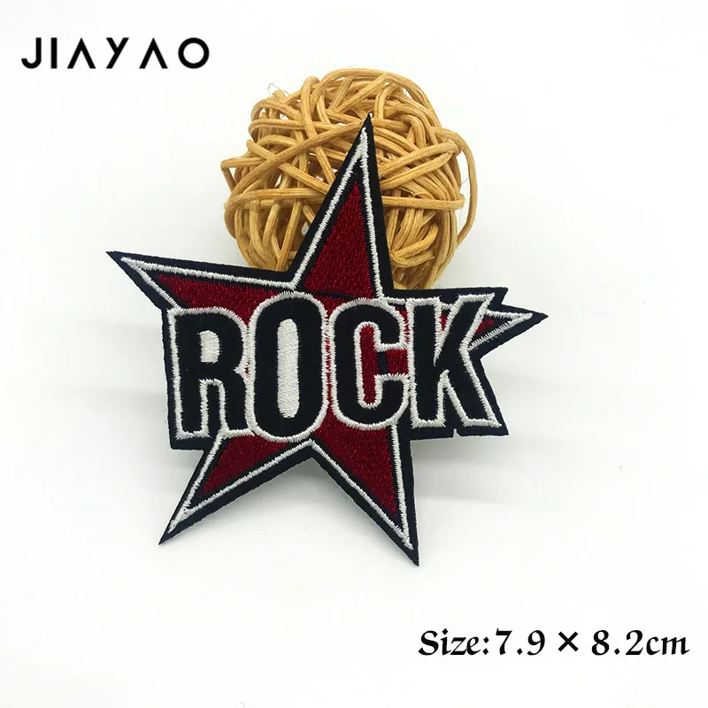 Embroidered patch rock style badge ironing sewing clothes on stickers DIY clothing accessories badges patches | Дом и сад