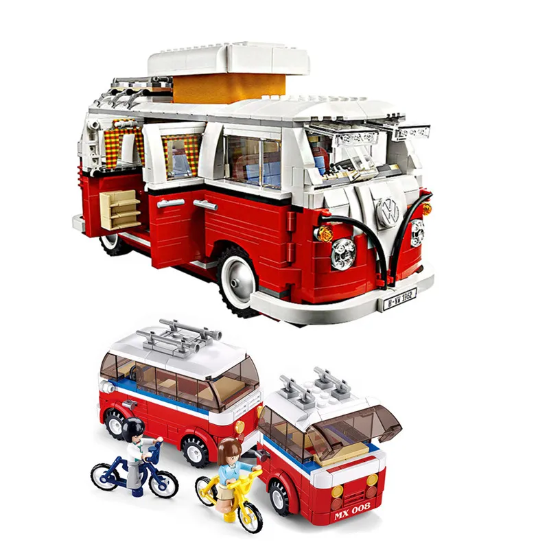 1354 шт. техническая Серия Volkswagen T1 Camper Van Совместимая модель 10220 наборы строительных