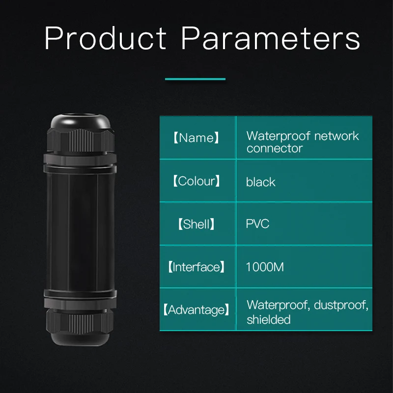 ONTi RJ45 водонепроницаемый разъем IP67 Ethernet сетевой кабель с двойной головкой адаптер