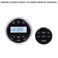 waterproof marine stereo bluetooth radio audio fm am receiver car mp3 player for utv atv boat yacht pool wired remote control