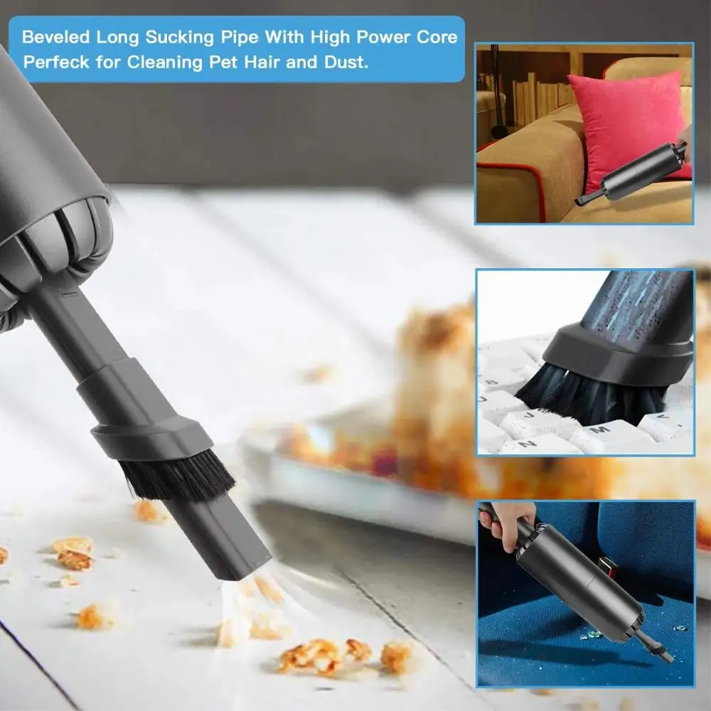 Вакуумная Воздуходувка с клавиатурой от пыли и аккумулятором 2 в 1 беспроводная