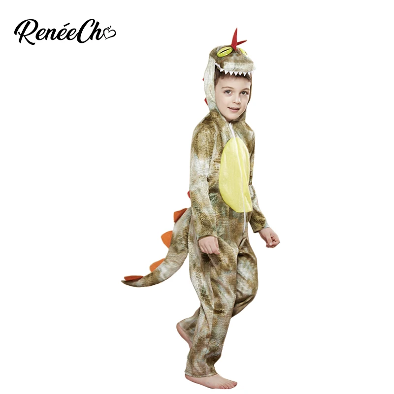 Reneecho Child Dinosaur Costume Halloween For Kids Animal Jumpsuit Boys Birthday Party Carnival Purim Cosplay |