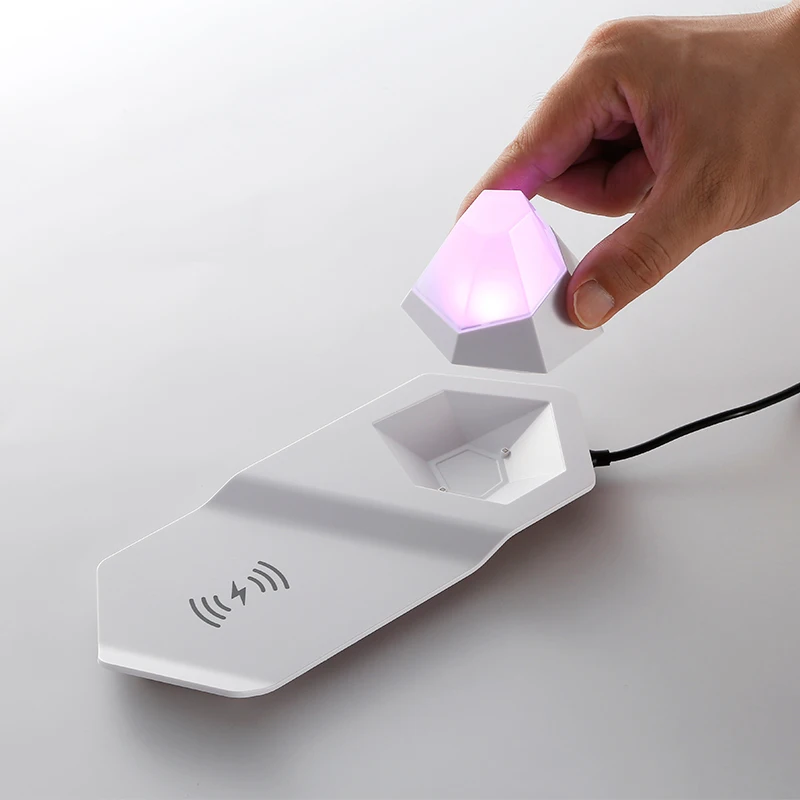 Цветная (RGB) Алмазный светодиодный ночной Светильник 2 в 1 прикроватная лампа