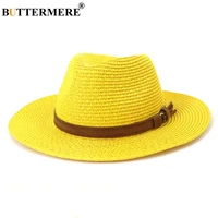 buttermere straw hat womens summer hat british style yellow panama hat wide brim fedora wide brim sombrero women cap 56 58cm