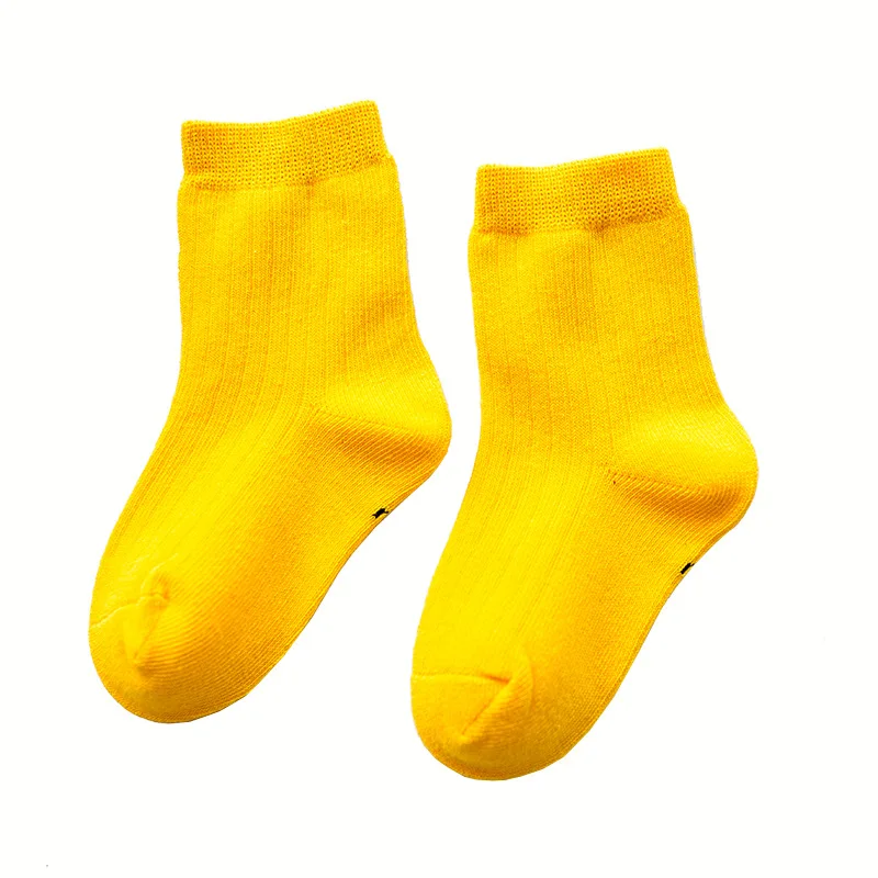 Calcetines de algod&oacute;n para reci&eacute;n nacidos, medias cortas acanaladas a rayas para ni&ntilde;os de 0 a 6 a&ntilde;os, calcet&iacute;n de Color liso-3