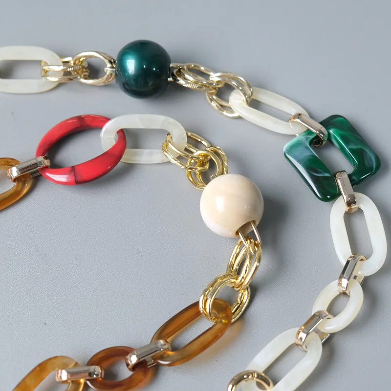 Acrylic Resin Woman Bag Handles 43cm Luxury Handcrafted Wristband Women Handb ag Strap Replacement Bag Handle Circlet Bag Belts