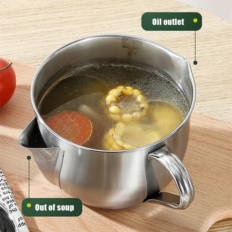 Горячая нержавеющая сталь масляный фильтр суп сепаратор ситечко горшок Кухня