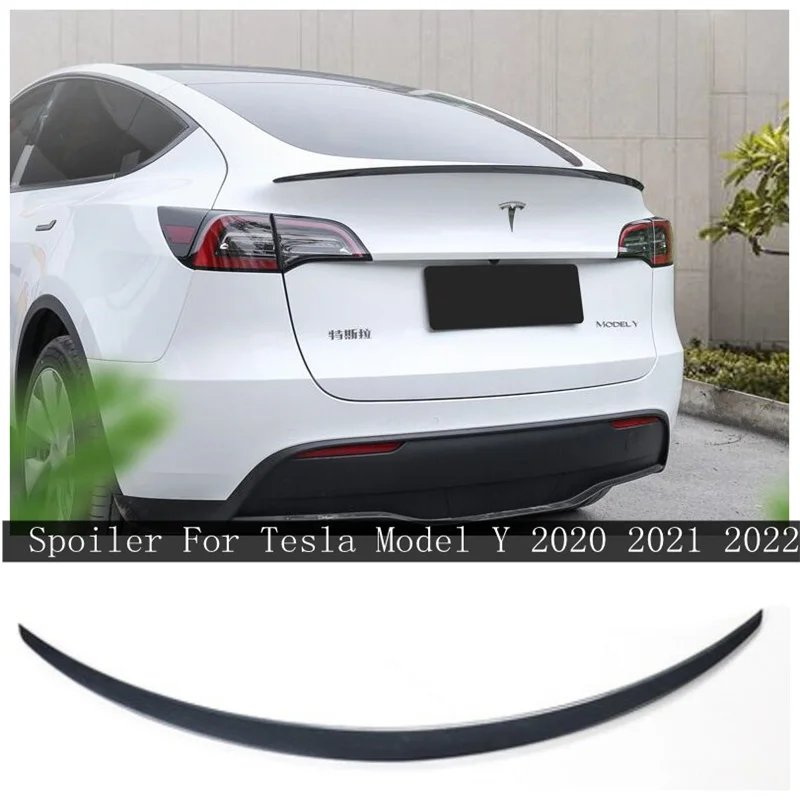 

NEW high quality ABS paint & Carbon Fiber Rear Trunk Lip Spoiler Wing Fits For Tesla Model Y 2020 2021 2022
