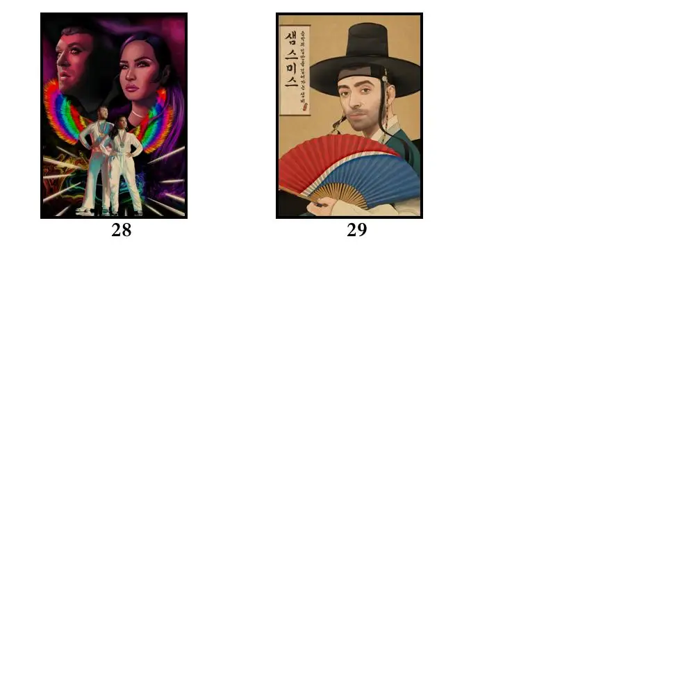 

29 Designs Sam Smith Kraftpaper Poster Alternative Abstract Art Painting Funny Wall Sticker for Coffee House Bar