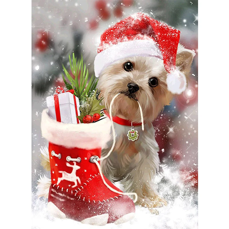 

5D Diamond Painting Full Diamond Round Diamond Christmas Home Decoration Painting DIY Cross Stitch Sticker Diamond Digital Paint