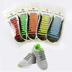 Разноцветные ленивые эластичные силиконовые шнурки без завязывания, 20 шт.лот, унисекс, спортивная обувь, кружевные шнурки для кроссовок, шнурки для детей и взрослых, вся обувь