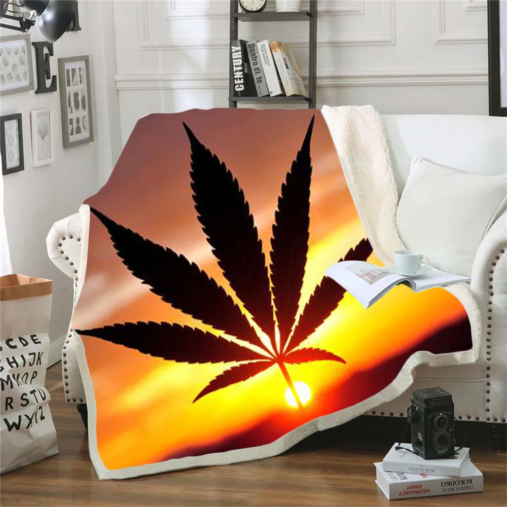 Reggae Singer Bob Marley Weed Skinny Bedspread Throw Bed Blanket Sofa Chair Rest Linen Home Indoor Adult Children 07 | Дом и сад