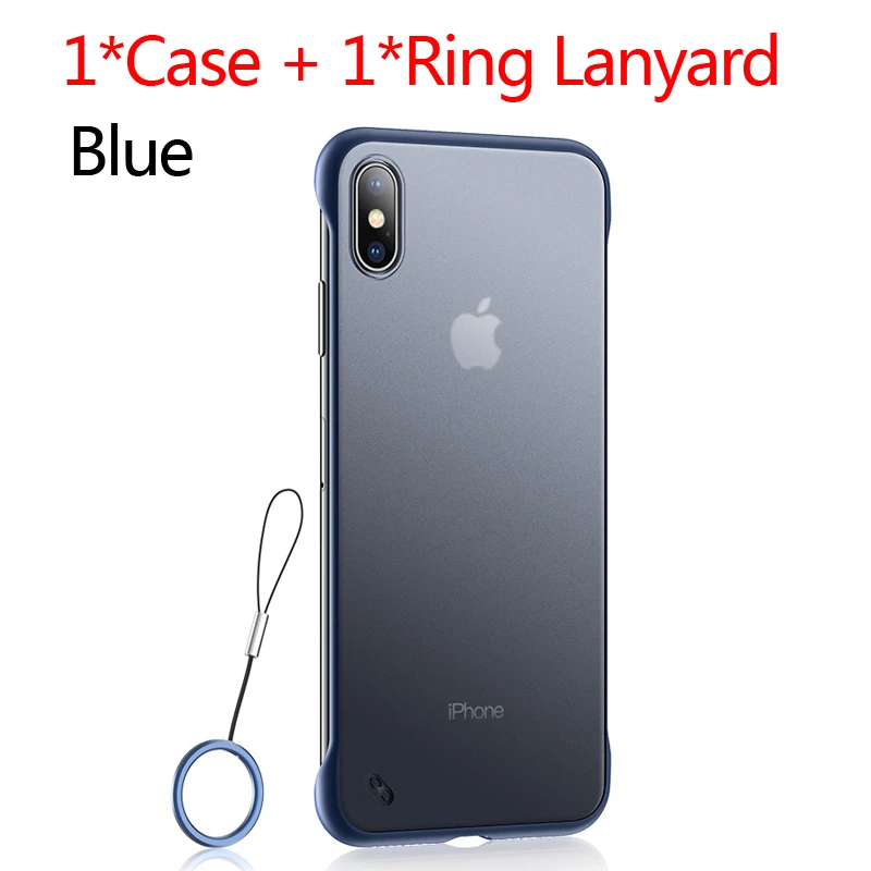 Fizazi Transparent Frosted Case For iphone X XR XS Max Cover Silicone Matte 7 8 6 6s Plus With Finger Ring |