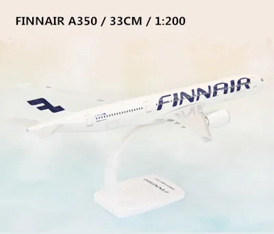 

1:200 33cm Air Finland FINNAIR Airbus 350 A350 Airlines Assembled airplane model Plane ABS Plastic DIY Aircraft Assemble