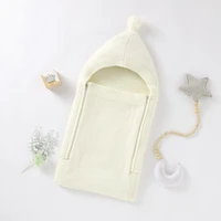 baby sleeping bags envelopes winter warm knitted newborn infant bebes stroller sleepsack hooded toddler autumn stroller footmuff