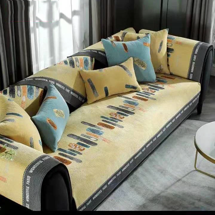 Роскошное синельное полотенце для дивана чехлы защитный чехол всесезонный